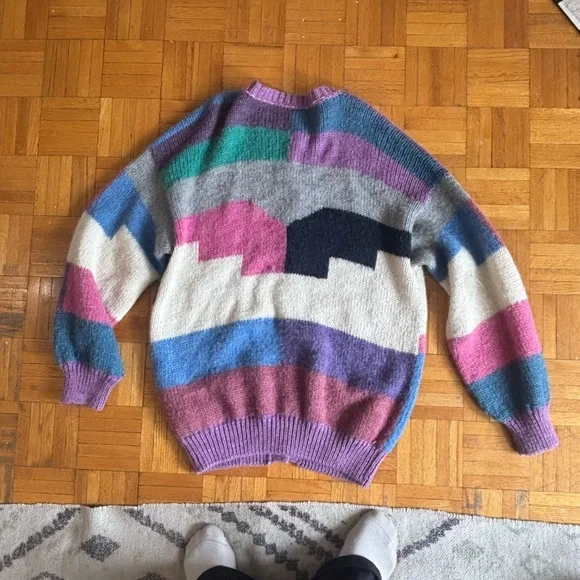 UNREAL RARE ONE OF KIND oversized wool knit sweater - Picture 2 of 6